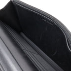 Chanel CC Logo Chain Wallet Shoulder Bag Pochette Crossbody Leather Black — view 4