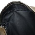 Bottega Veneta Reggero Perforated Shoulder Bag Pochette Leather Khaki Black — view 6