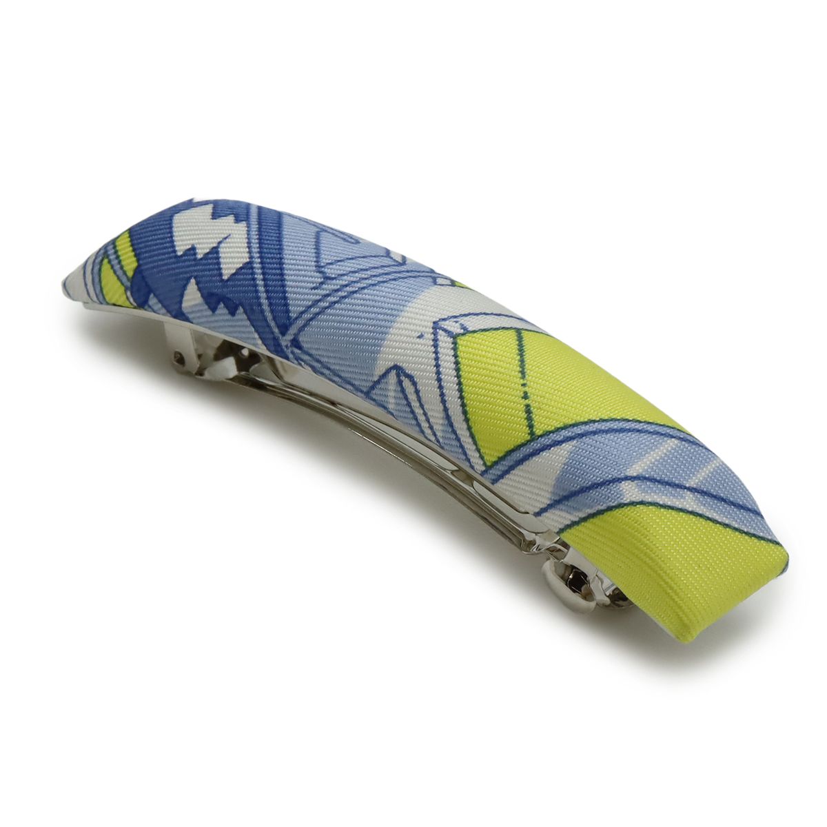 Hermes Eclipse PM Barrette Hair Clip Legend Blue White-yellow — view 2
