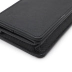 Louis Vuitton Taiga Coin Purse Square Leather Ardoise Black — view 3