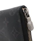 Louis Vuitton Monogram Eclipse Zippy Wallet Vertical Zip Around Black Gray — view 4