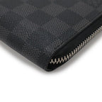 Louis Vuitton Damier Graphite Zippy Wallet Vertical Zip Around Black Gray — view 3