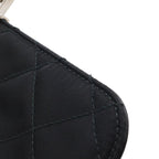 Prada Chain Shoulder Bag 2-Way Clutch Quilted Nylon Leather Nero Black — view 9