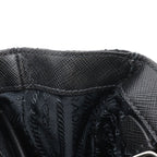 Prada Chain Shoulder Bag 2-Way Clutch Quilted Nylon Leather Nero Black — view 8