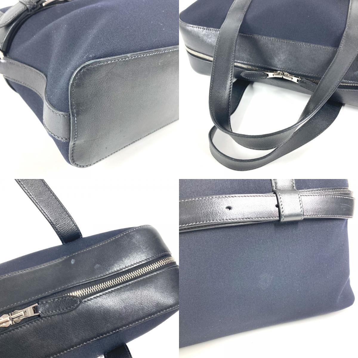 Hermes Handbag Etribel Doc Canvas Leather Black — view 7