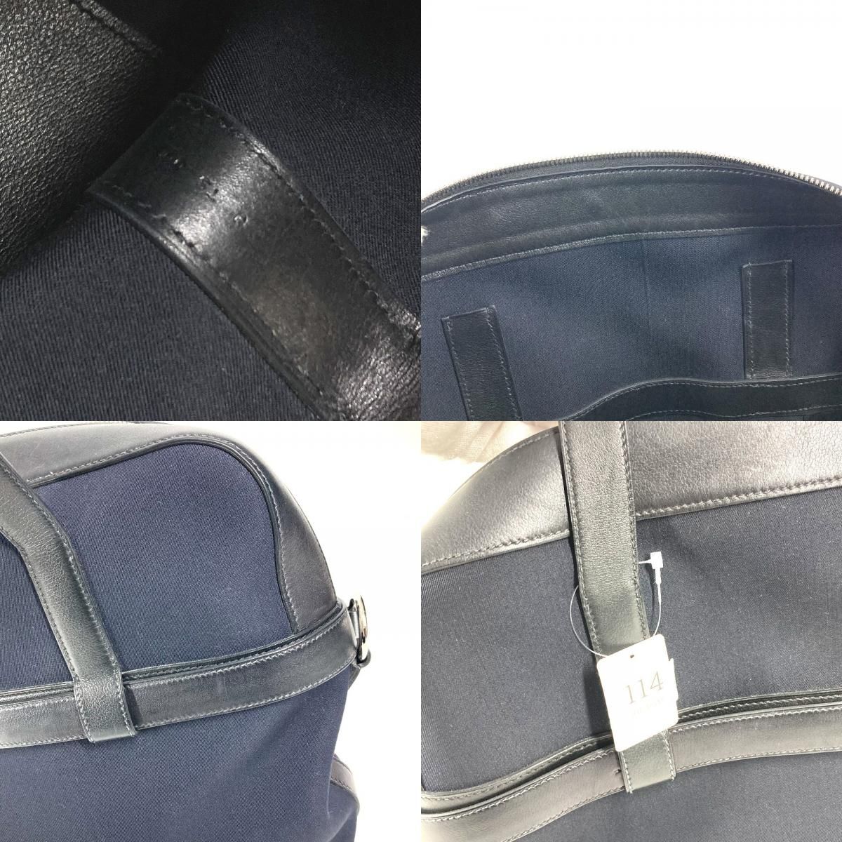 Hermes Handbag Etribel Doc Canvas Leather Black — view 9