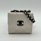 Chanel Shoulder Bag Trendy CC Quilted Turnlock CC Logo White Chain