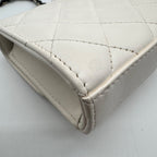 Chanel Shoulder Bag Trendy CC Quilted Turnlock CC Logo White Chain — view 7