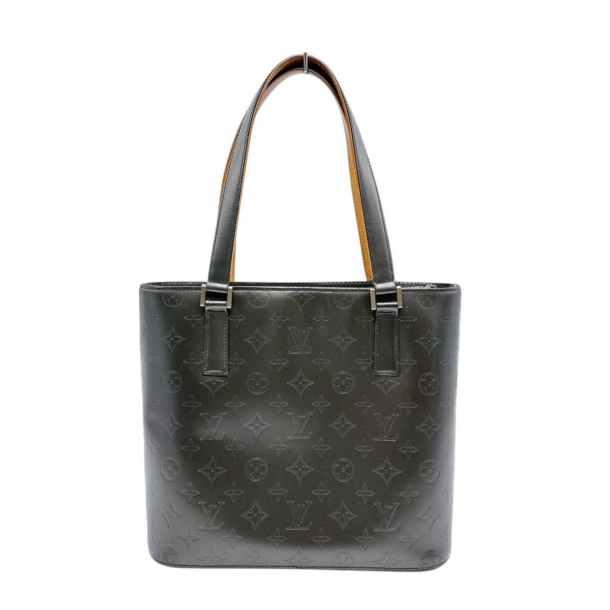 Louis Vuitton Monogram Matte Handbag Stockton Noir — view 2