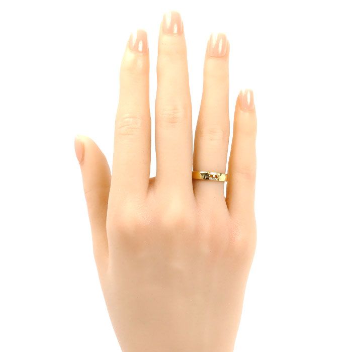 Hermes 18K Yellow Gold Hella Cles Wedding Ring Diamond 47 — view 8