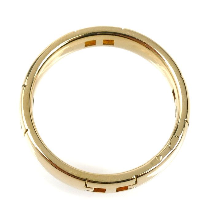 Hermes 18K Yellow Gold Hella Cles Wedding Ring Diamond 47 — view 5