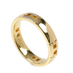 Hermes 18K Yellow Gold Hella Cles Wedding Ring Diamond 47 — view 2