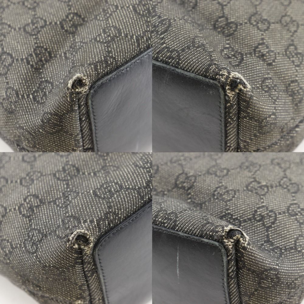 Gucci GG Denim Black Tote — view 4