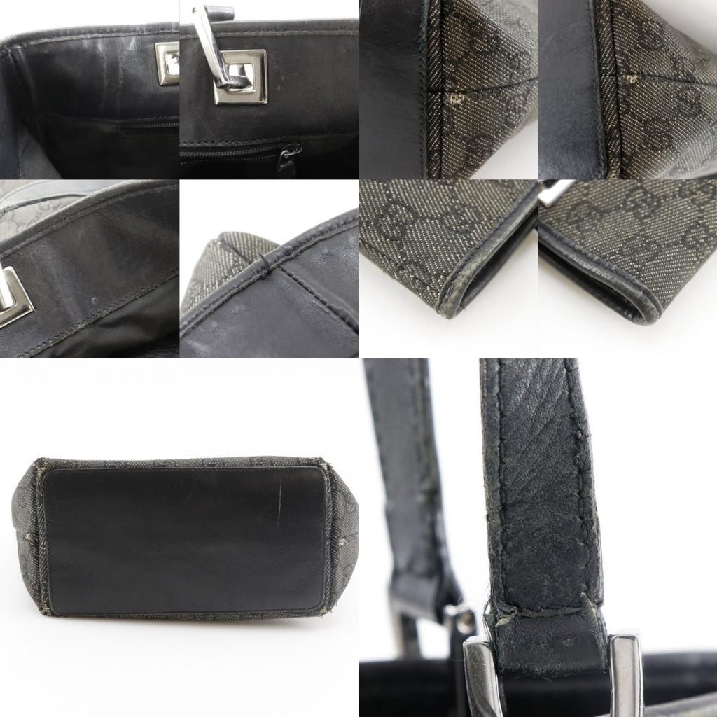 Gucci GG Denim Black Tote — view 8
