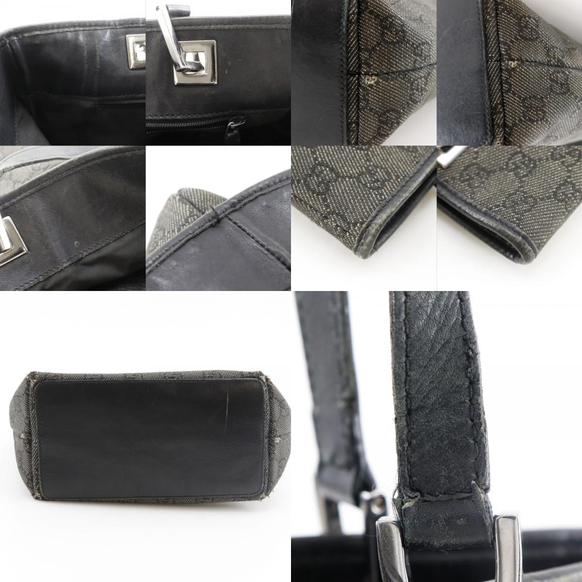 Gucci GG Denim Black Tote — view 8