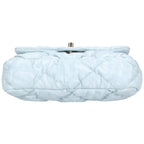 Chanel Mini Flap CC Logo Quilted Chain Shoulder Bag Light Blue — view 4