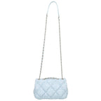 Chanel Mini Flap CC Logo Quilted Chain Shoulder Bag Light Blue — view 2