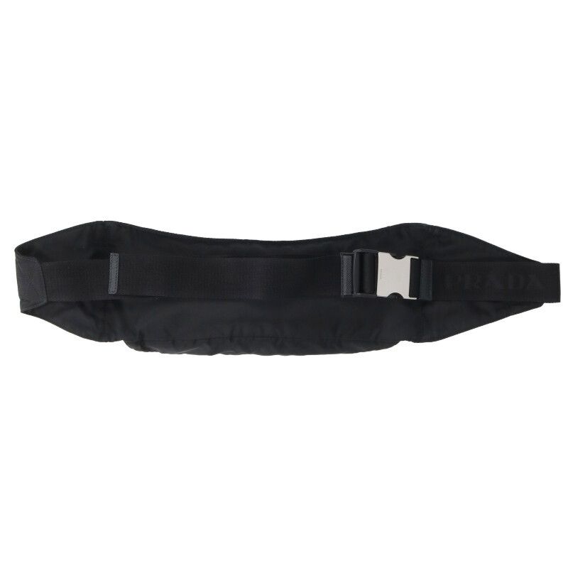 Prada Triangle Logo Plain Nylon Waist Bag — view 2