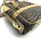 Fendi Zebra Pattern Canvas 2-Way Bag Brown Bag — view 6