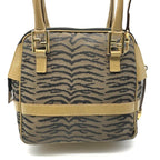 Fendi Zebra Pattern Canvas 2-Way Bag Brown Bag — view 3