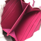 Dior Cannage Enamel Coin Case Wallet Pink — view 7