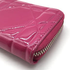 Dior Cannage Enamel Coin Case Wallet Pink — view 5