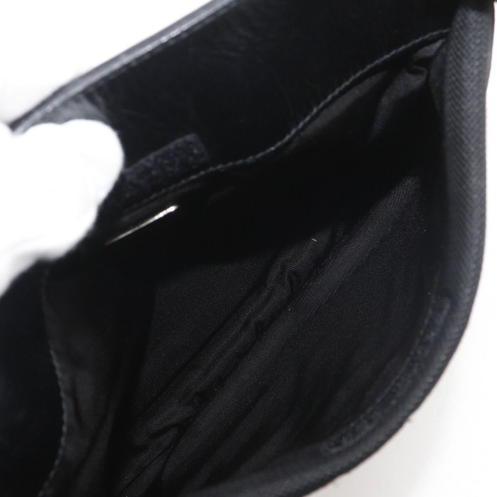 Prada Pochette Nylon Leather Black Shoulder Bag — view 5
