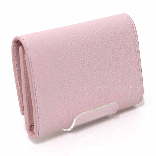Loewe Anagram Vertical Wallet Small Trifold Pebble Grain Blossom — view 3