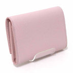 Loewe Anagram Vertical Wallet Small Trifold Pebble Grain Blossom — view 3
