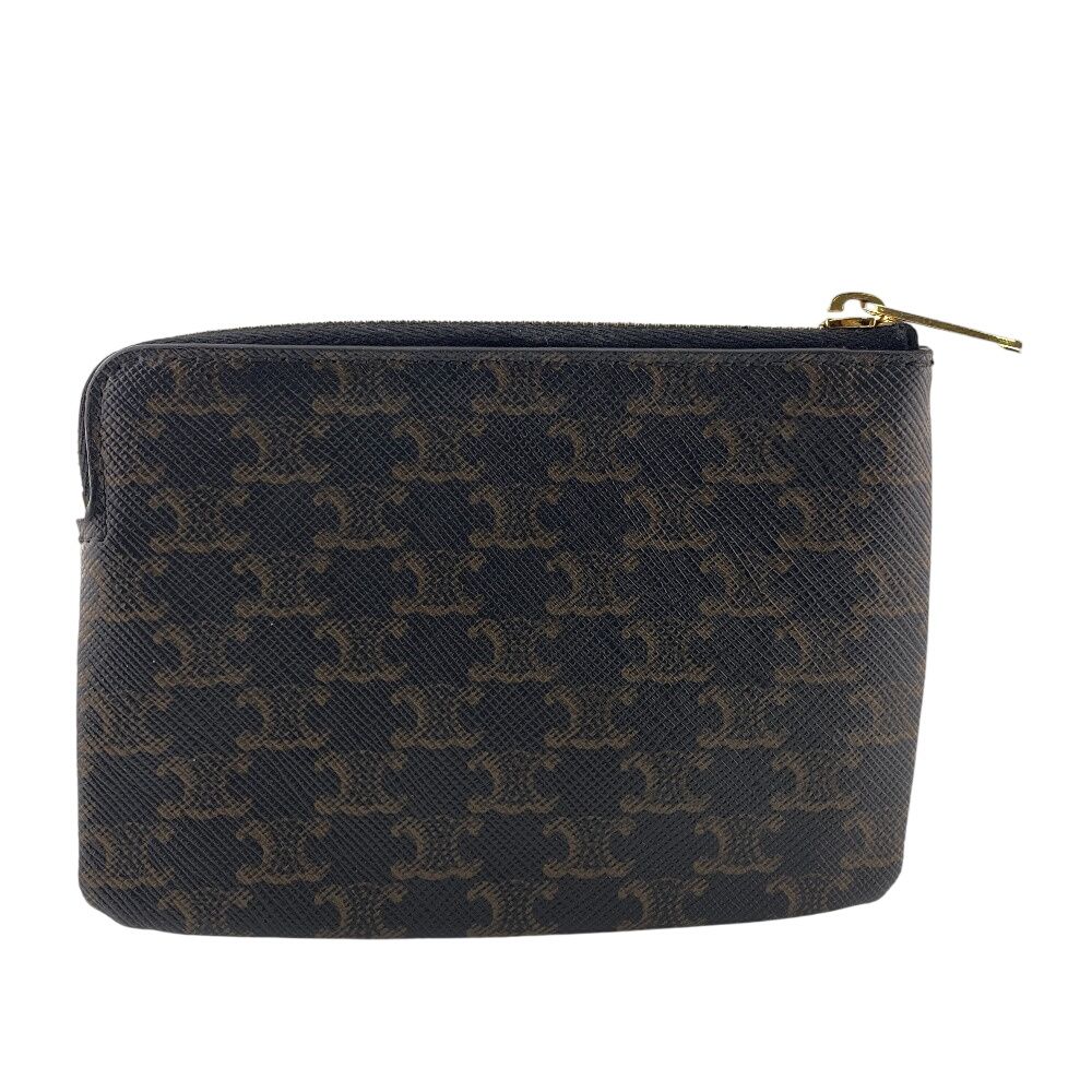 Celine Coin Pass Card Case Brown Black — view 2