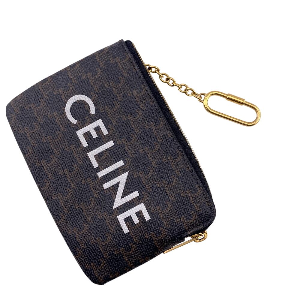 Celine Coin Pass Card Case Brown Black — view 5