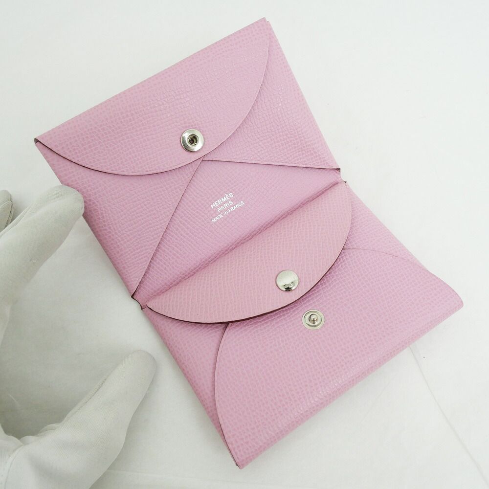 Hermes Calvi Duo Mauve Sylvestre Epsom — view 5
