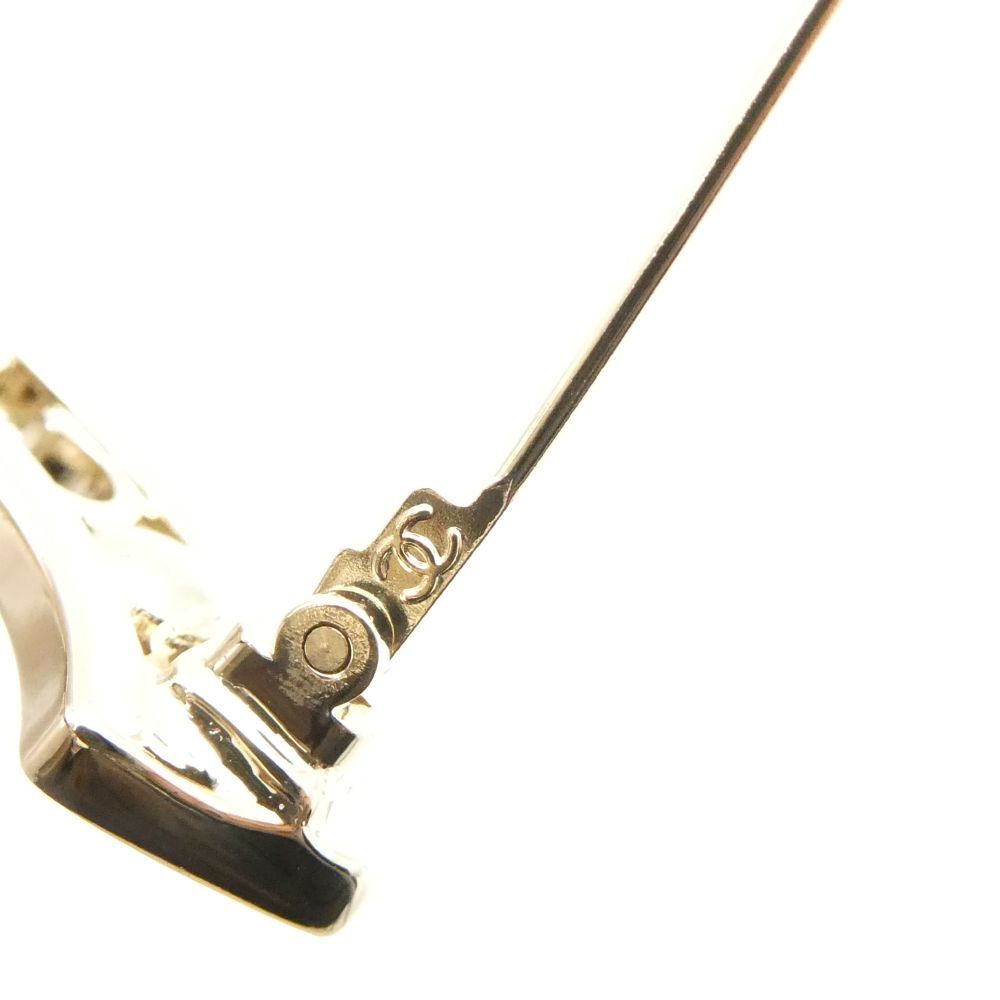 Chanel Brooch Pin CC Logo Pearl Stone — view 7