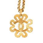 Chanel Vintage CC Logo Chain Necklace Gold Plated — view 2