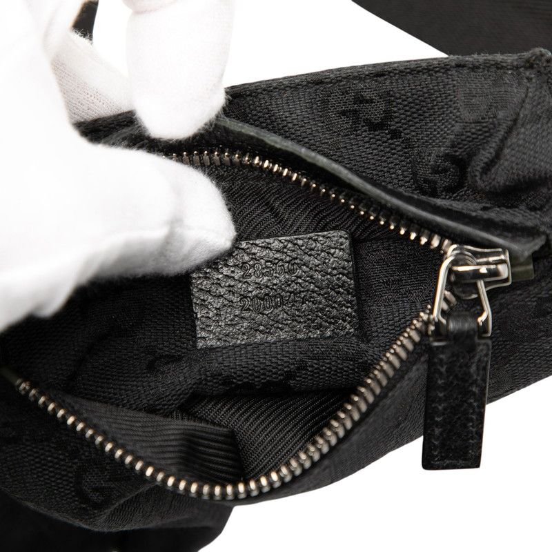 Gucci GG Canvas Black Shoulder Bag — view 6