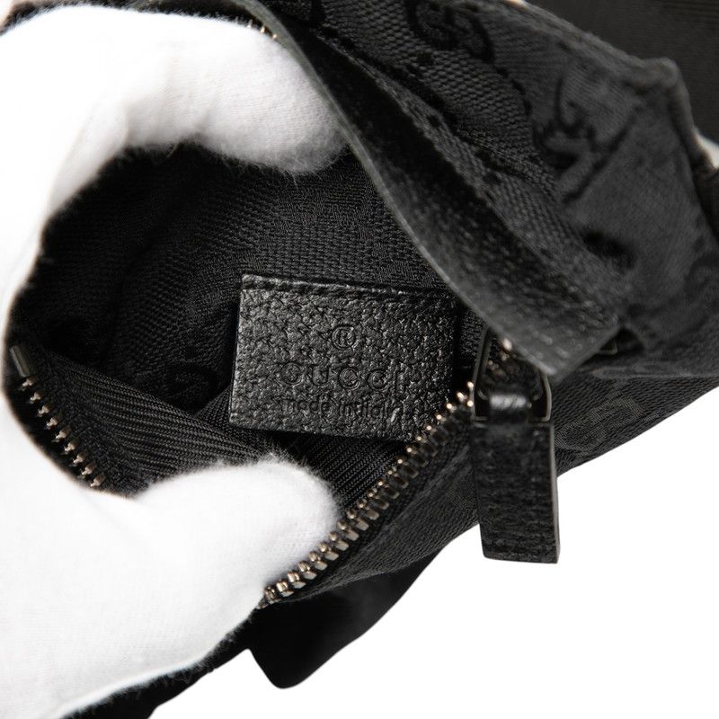 Gucci GG Canvas Black Shoulder Bag — view 5