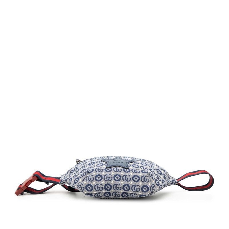 Gucci Children's Strawberry Seahorse Belt Bag Blue — view 3