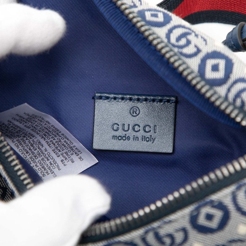 Gucci Children's Strawberry Seahorse Belt Bag Blue — view 5