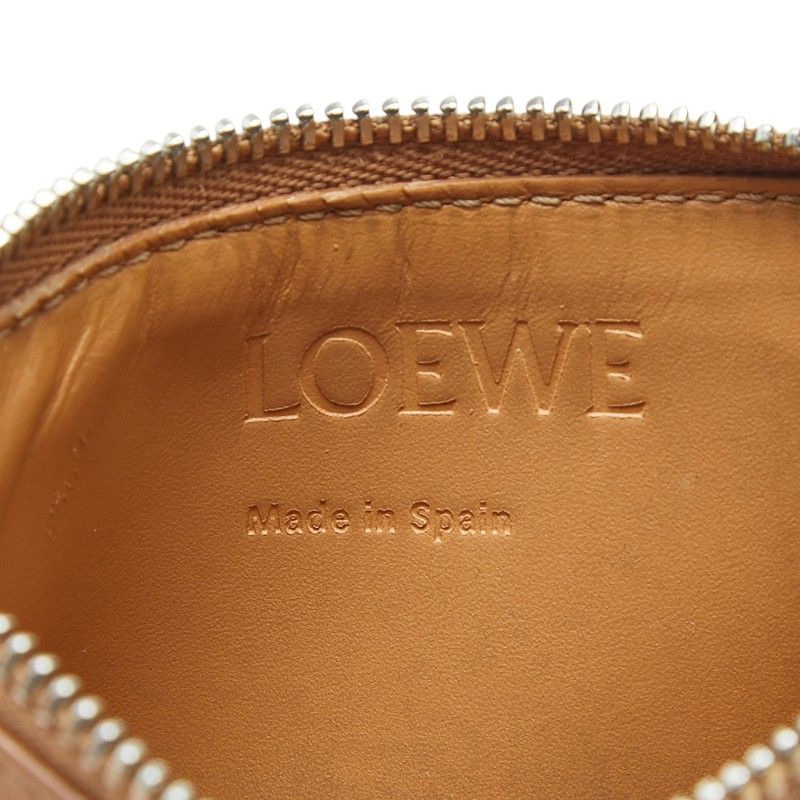 Loewe Anagram Coin Case Card Camel Beige Leather — view 7