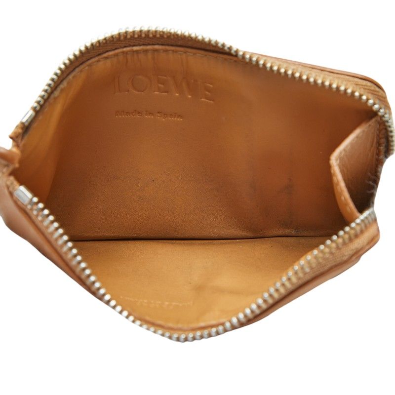 Loewe Anagram Coin Case Card Camel Beige Leather — view 6