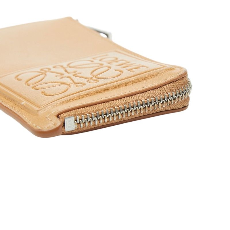 Loewe Anagram Coin Case Card Camel Beige Leather — view 5