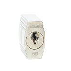 Hermes Cadena Padlock Key Set Silver Metal Holder — view 2