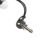 Hermes Cadena Padlock Key Set Silver Metal Holder — view 4