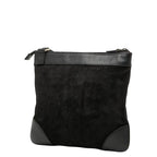Gucci Guccissima Black Leather Suede Shoulder Bag — view 2