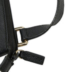 Gucci Guccissima Black Leather Suede Shoulder Bag — view 8