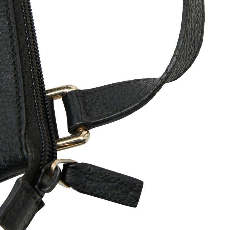 Gucci Guccissima Black Leather Suede Shoulder Bag — view 8