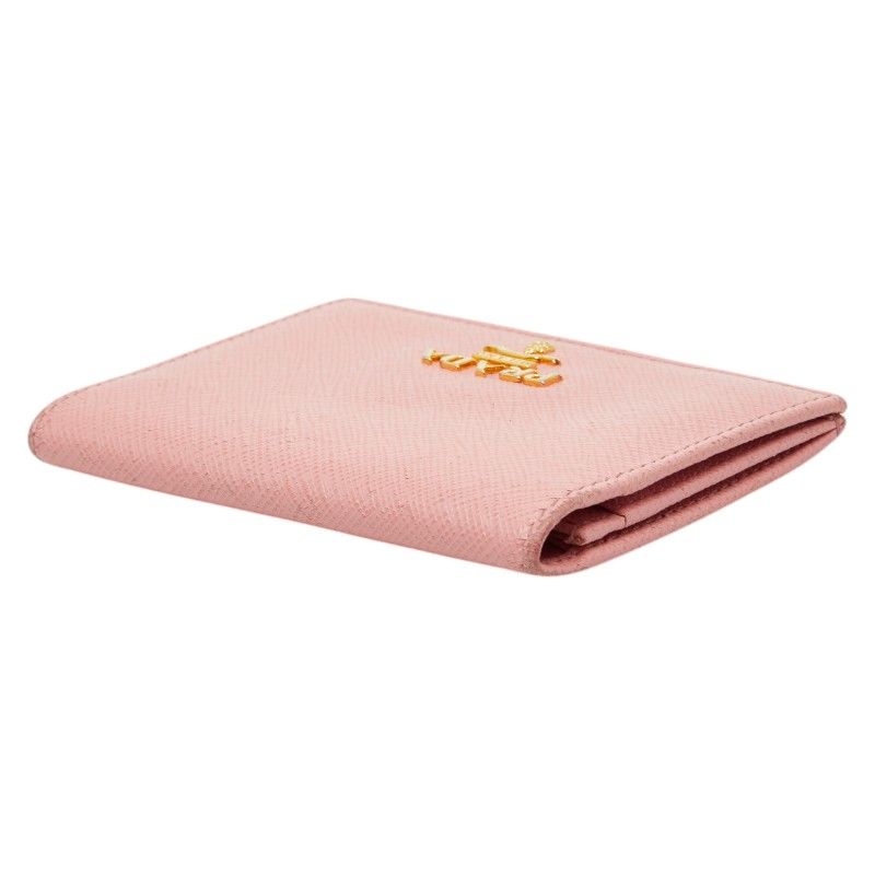 Prada Card Case Pink Saffiano Leather — view 5