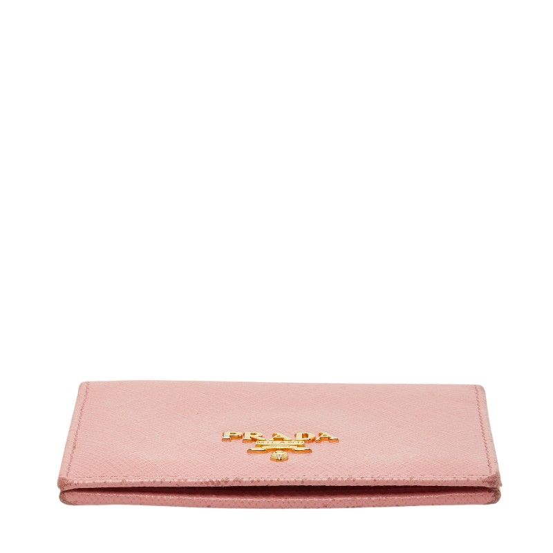 Prada Card Case Pink Saffiano Leather — view 3