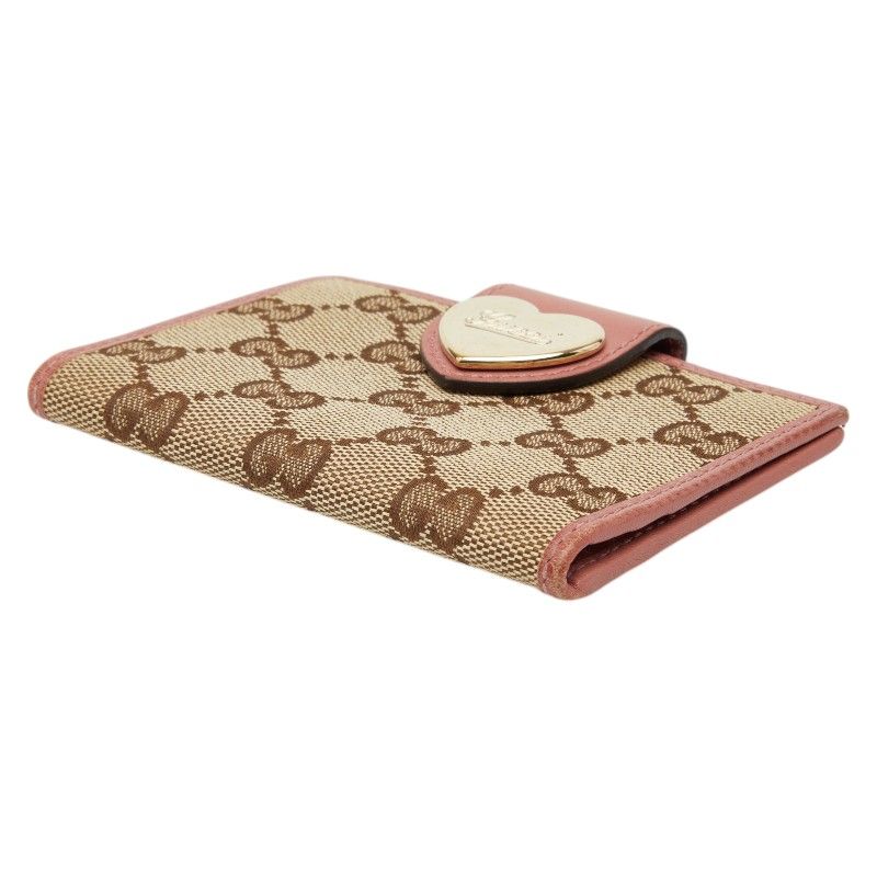 Gucci GG Canvas Card Case Beige Pink — view 4