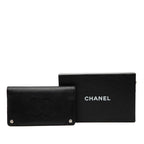 Chanel Stitch CC Logo Bifold Wallet Black Lambskin — view 7